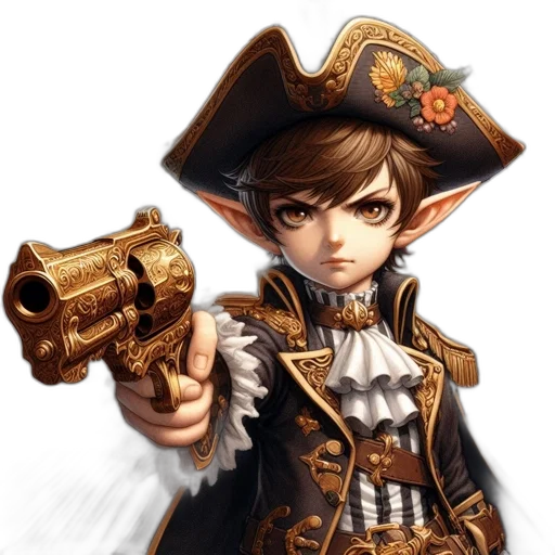 weapon, staff, hat, face transparent PNG cut-out