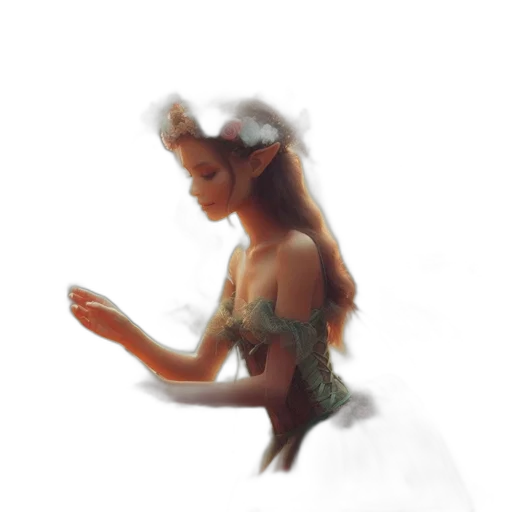 dress, crown, creature, concept art transparent PNG cut-out