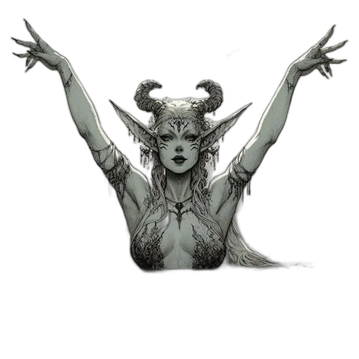 creature, staff, mask, crown transparent PNG cut-out