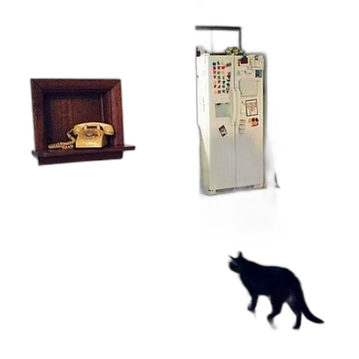 furniture, animal, black, cat transparent PNG cut-out