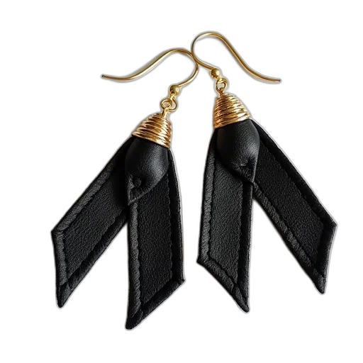 jewelry, black, leather, ribbon transparent PNG cut-out