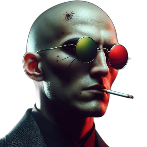 face, mask, staff, jacket transparent PNG cut-out