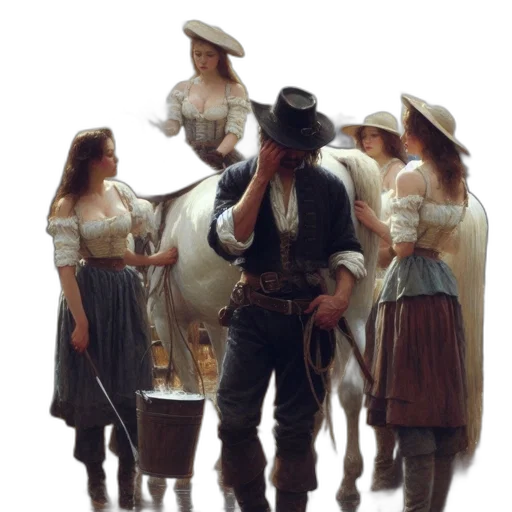 staff, hat, oil painting, concept art transparent PNG cut-out
