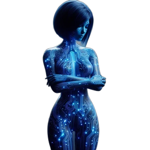dress, robot, concept art, 3d render transparent PNG cut-out