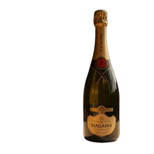 bottle, 3d render, champagne, wine transparent PNG cut-out