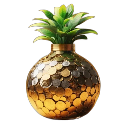 bottle, crown, jewelry, 3d render transparent PNG cut-out