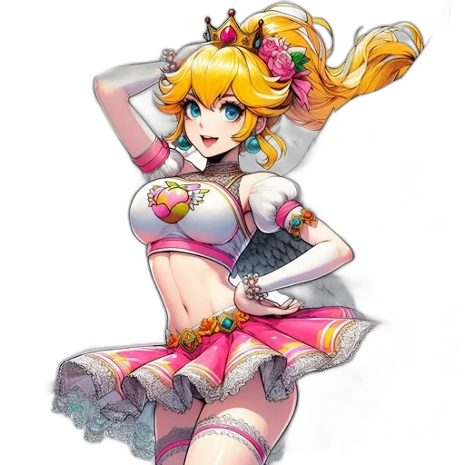 dress, staff, crown, weapon transparent PNG cut-out