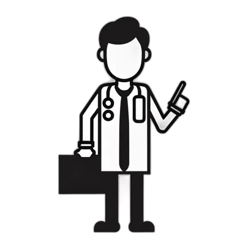 staff, cartoon, stylized, icon transparent PNG cut-out