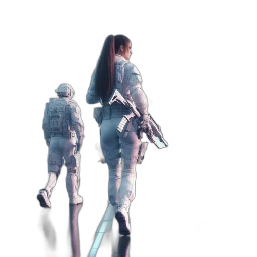 weapon, robot, jacket, concept art transparent PNG cut-out
