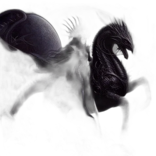 dragon, creature, animal, hair transparent PNG cut-out