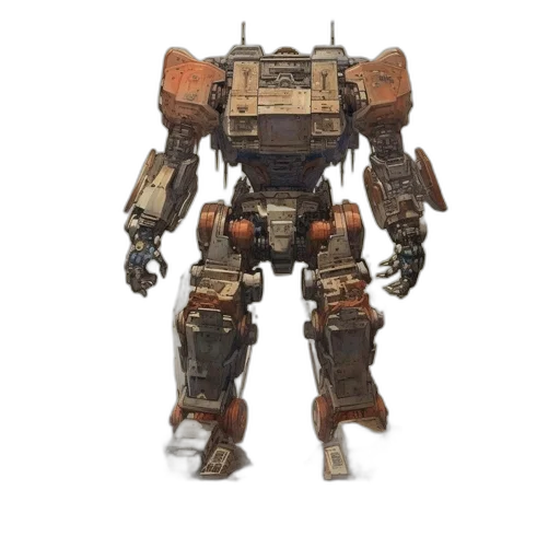 robot, weapon, concept art, 3d render transparent PNG cut-out