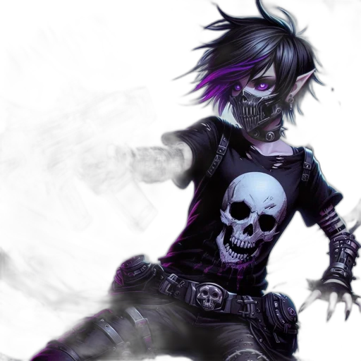 concept art, fantasy art, cyberpunk, comic book art transparent PNG cut-out