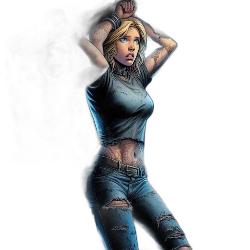 comic book art, concept art, fantasy art, photorealistic transparent PNG cut-out