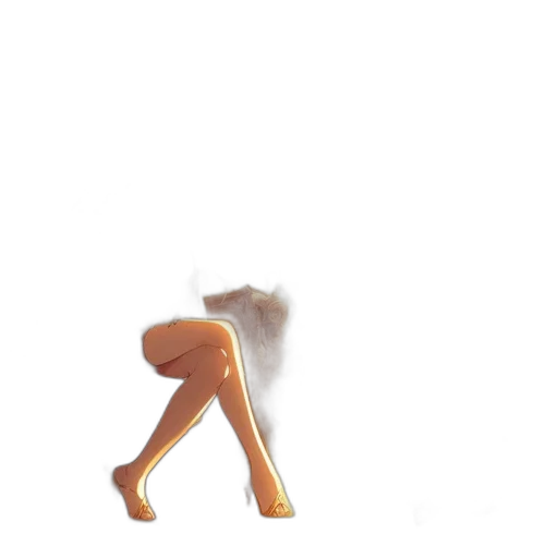 staff, hair, shoes, weapon transparent PNG cut-out