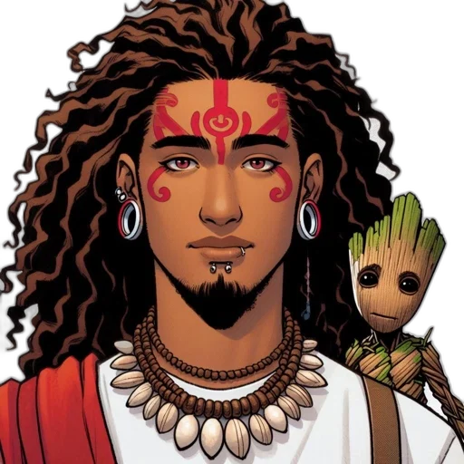 comic book art, concept art, cartoon, fantasy art transparent PNG cut-out