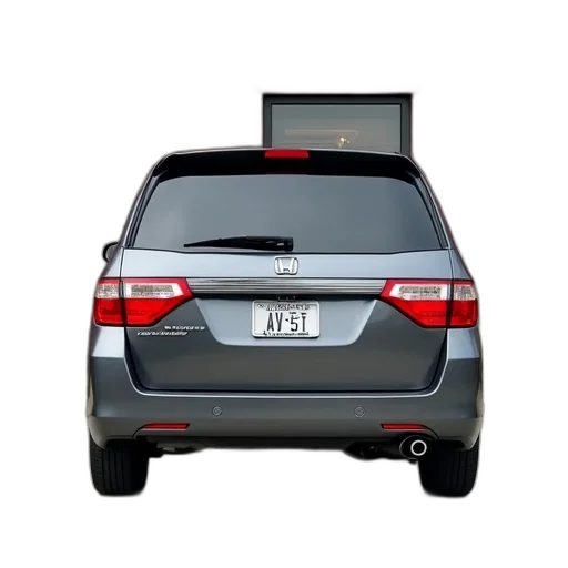 car, gray, honda, minivan transparent PNG cut-out