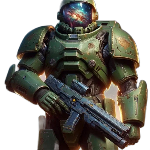 robot, weapon, concept art, 3d render transparent PNG cut-out