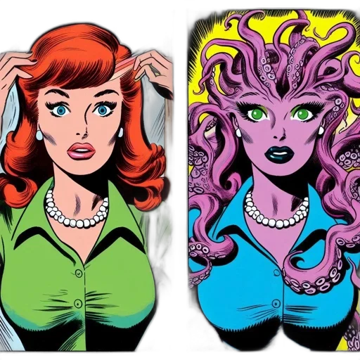 comic book art, concept art, cartoon, neon transparent PNG cut-out