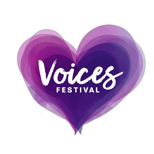 voices, festival, logo, english transparent PNG cut-out