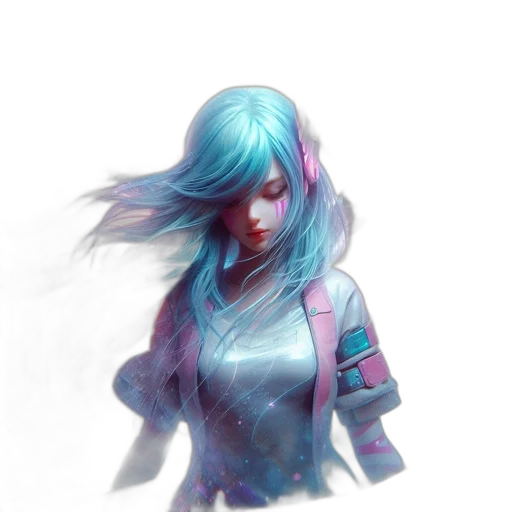 robot, jacket, dress, face transparent PNG cut-out