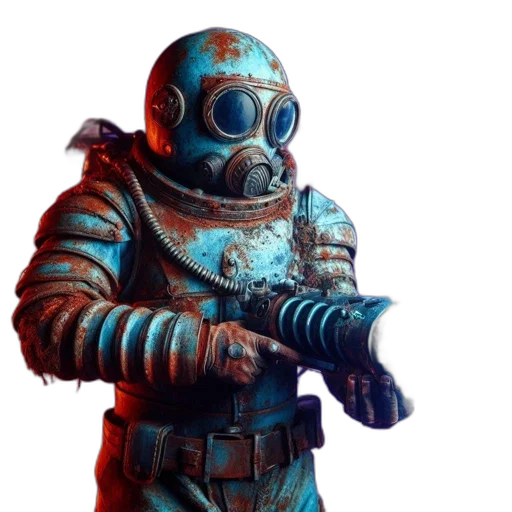 robot, staff, mask, weapon transparent PNG cut-out