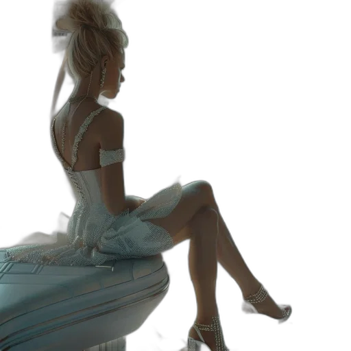 dress, shoes, crown, jewelry transparent PNG cut-out