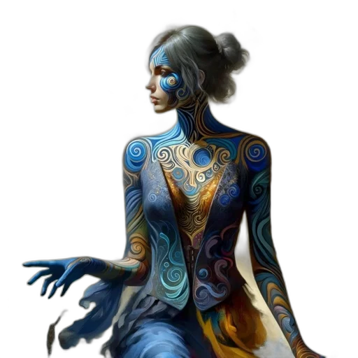 dress, jewelry, mask, creature transparent PNG cut-out