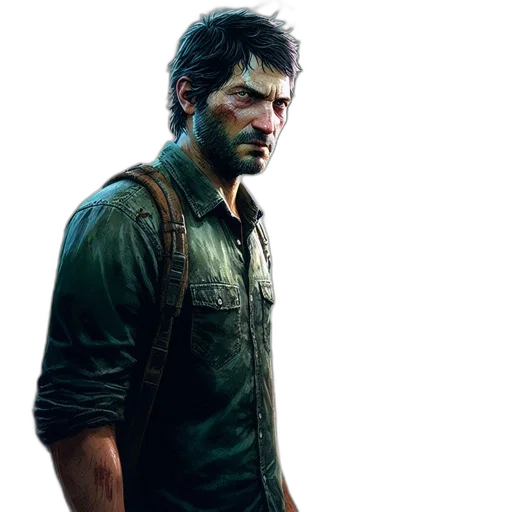 jacket, face, weapon, concept art transparent PNG cut-out