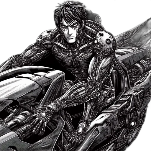 robot, weapon, sword, comic book art transparent PNG cut-out