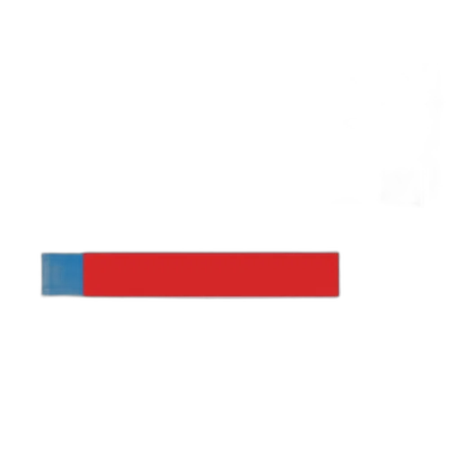 staff, pixel art, blue, red transparent PNG cut-out
