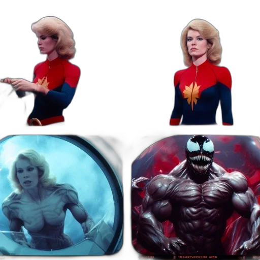 comic book art, concept art, four, images transparent PNG cut-out