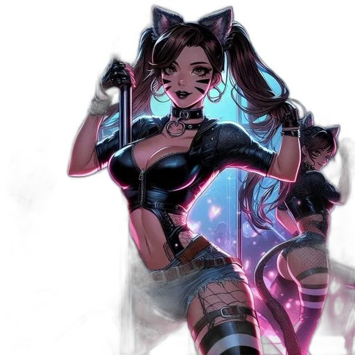 staff, weapon, concept art, cyberpunk transparent PNG cut-out