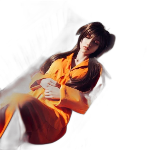 dress, jacket, hair, dragon transparent PNG cut-out