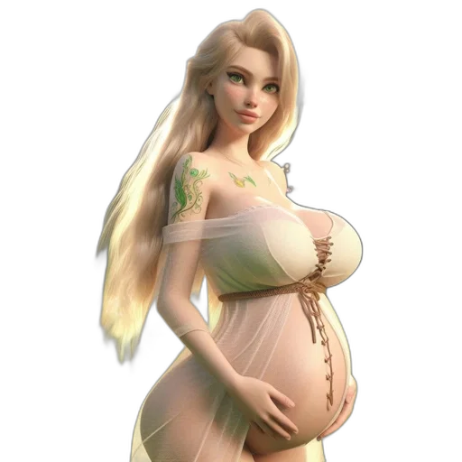 dress, concept art, 3d render, fantasy art transparent PNG cut-out