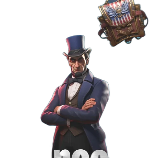 weapon, hat, jacket, staff transparent PNG cut-out