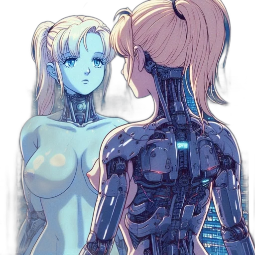 robot, dress, cyberpunk, concept art transparent PNG cut-out