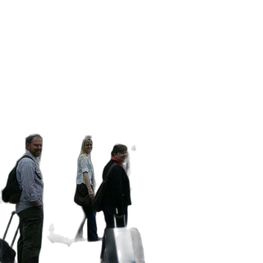 staff, umbrella, jacket, robot transparent PNG cut-out