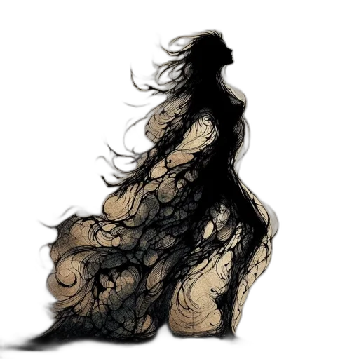 hair, dress, face, mask transparent PNG cut-out