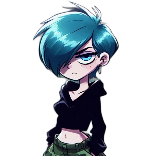 staff, jacket, cyberpunk, cartoon transparent PNG cut-out