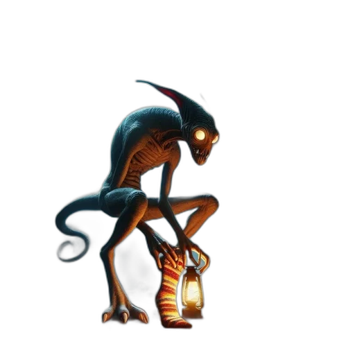 creature, animal, dragon, staff transparent PNG cut-out