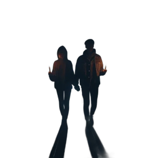jacket, staff, umbrella, 3d render transparent PNG cut-out