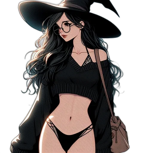 hat, dress, comic book art, cartoon transparent PNG cut-out