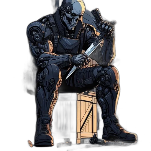 robot, weapon, furniture, staff transparent PNG cut-out