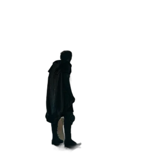 jacket, staff, umbrella, robot transparent PNG cut-out
