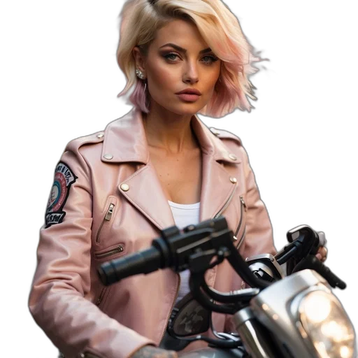jacket, face, weapon, hair transparent PNG cut-out