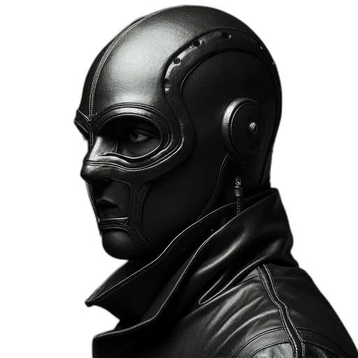 mask, face, robot, jacket transparent PNG cut-out