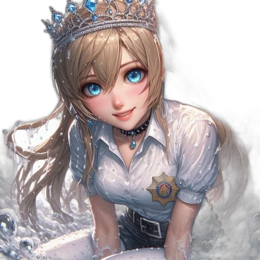 crown, staff, face, dress transparent PNG cut-out