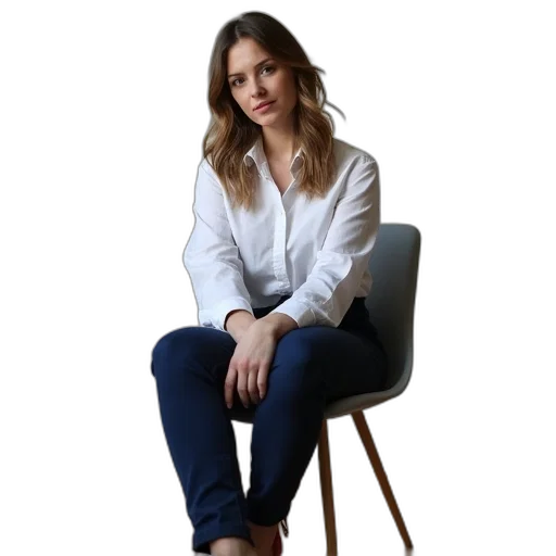 staff, jacket, furniture, woman transparent PNG cut-out