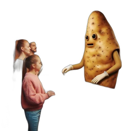 food, jacket, face, creature transparent PNG cut-out