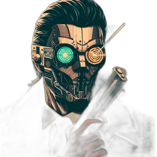 mask, robot, face, weapon transparent PNG cut-out